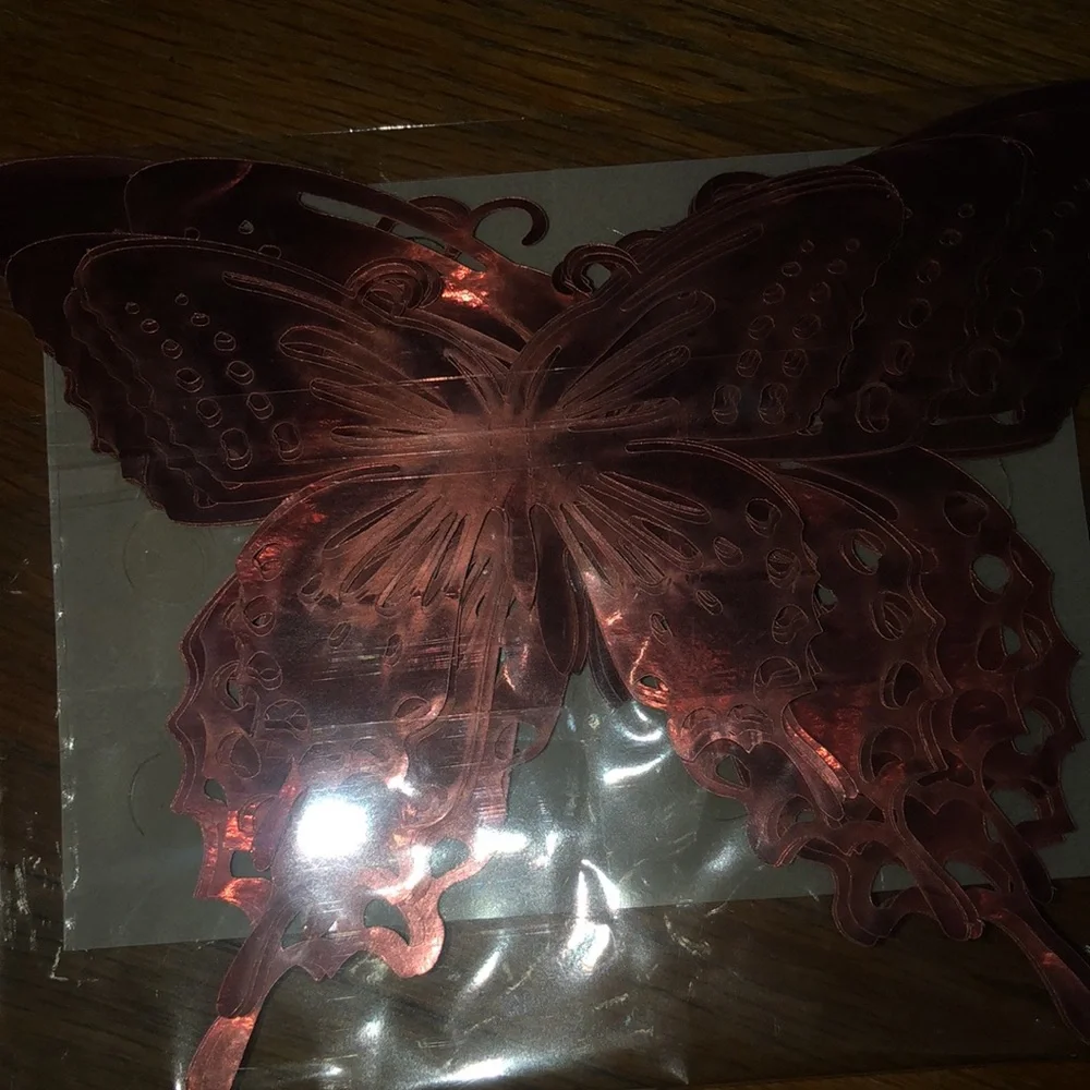 3D Butterfly Decoration Rose‎ Gold Pack New